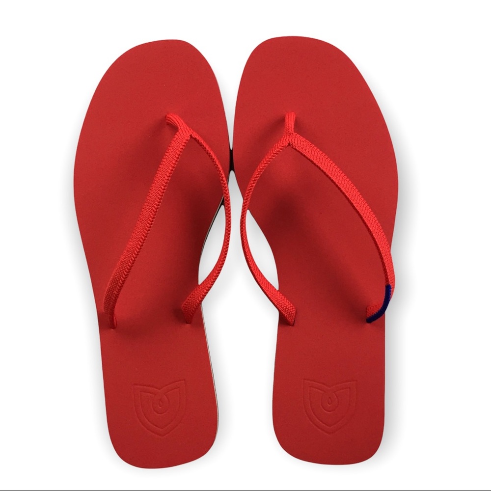 Rothy's 7 Red Flip Flops New In Box